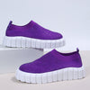 Sneakers Thick Bottom Rhinestones Solid Color Mesh Casual Shoes