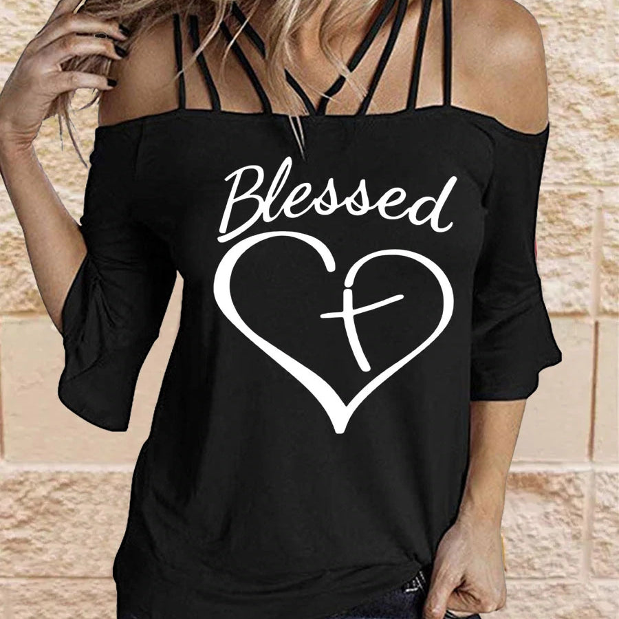 Women's Fall New Trumpet Sleeve T-Shirt