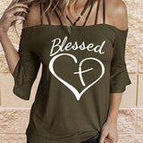 Women's Fall New Trumpet Sleeve T-Shirt