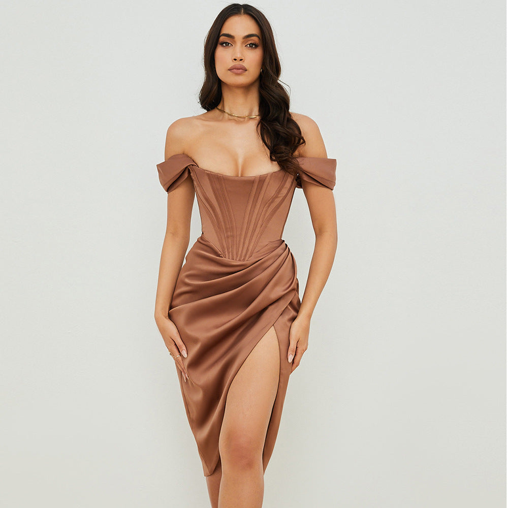 Off Shoulder Dress  Women  Strapless