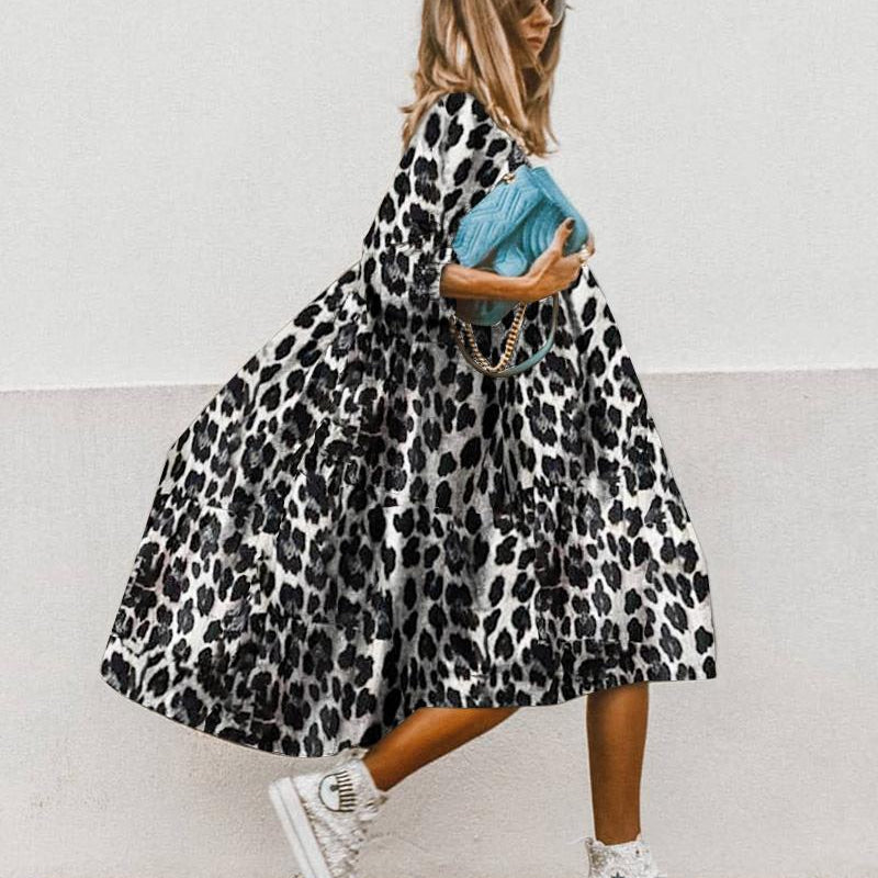 Mid Sleeved Dress Loose Dress