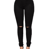 Women's Bag Buttocks Ripped Pencil Jeans