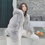 Im Warm Plush Hooded Loose Coat