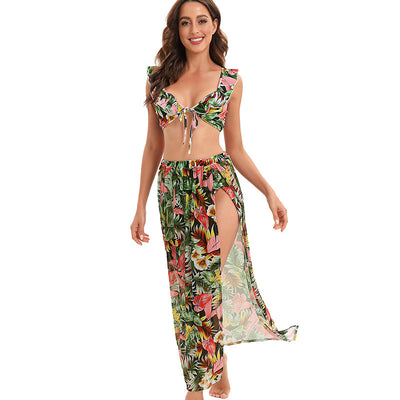 Three-piece Bikini Maxi Dress