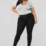 High Elastic Denim Pencil Pants