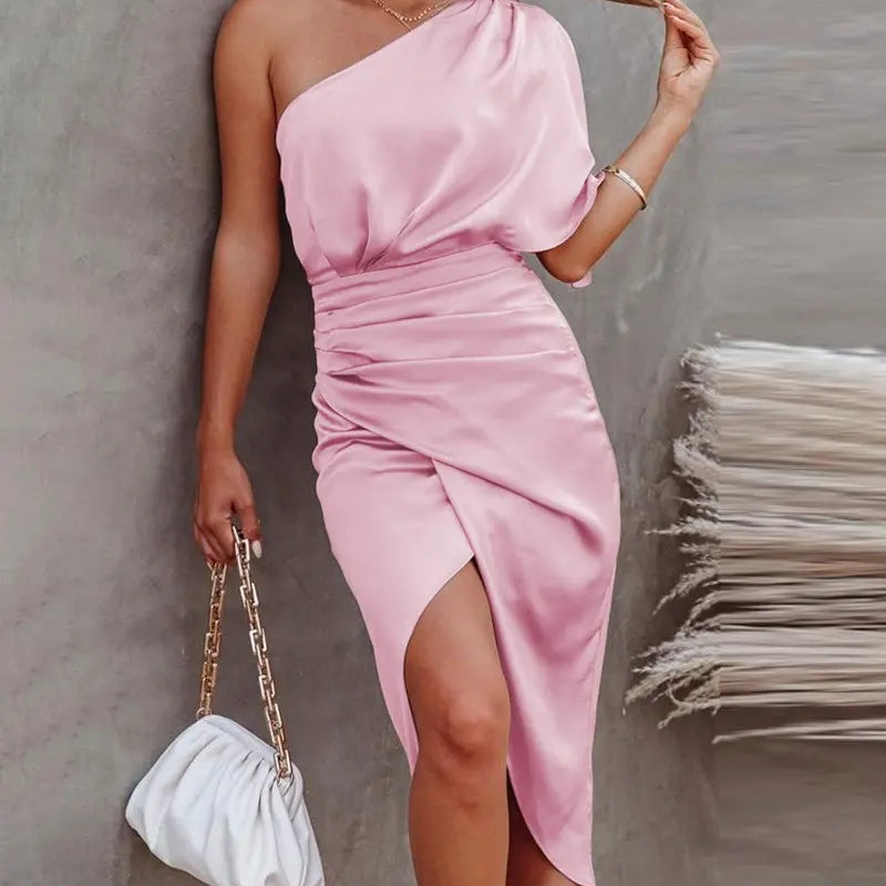 You looking at Me Sleeveless Off Shoulder Bag Hip Dress