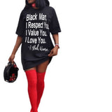 Black Love Casual Shirt Dress (Curvy Sizes)