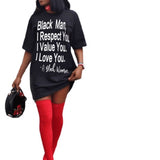 Black Love Casual Shirt Dress (Curvy Sizes)