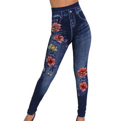 Floral Print High Waist  Leggings