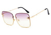Oversize Rimless Square Sunglasses Women