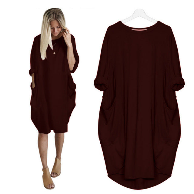 Loose Long Dress with Pockets: Comfortable & Trendy Loose Styles 