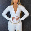 Zipper Body Embroidery RomperJumpsuit