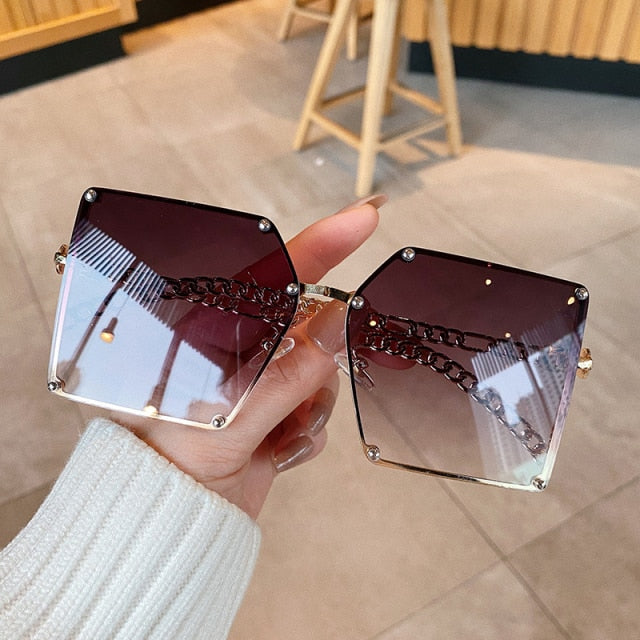 Oversize Gradient Sunglasses For Women | Fab Me Grab Me