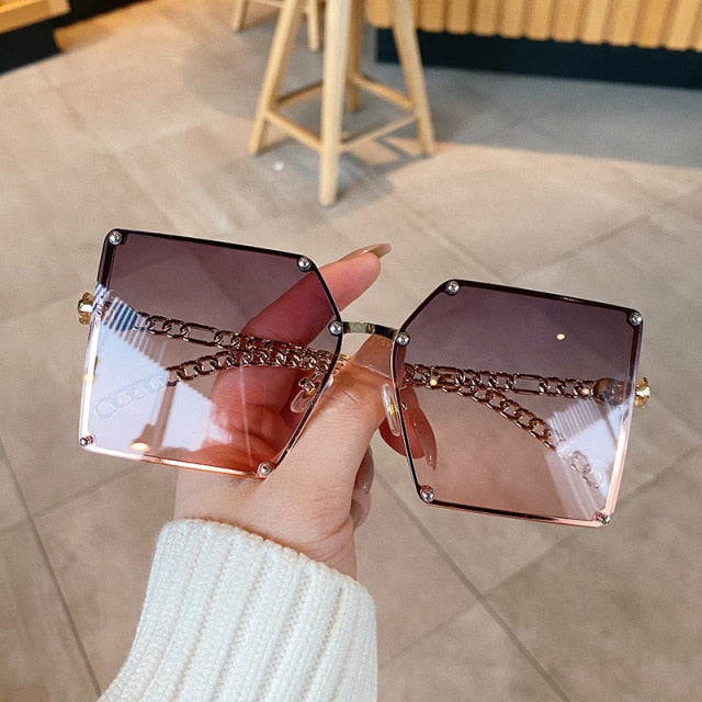 Oversize Gradient Sunglasses For Women | Fab Me Grab Me