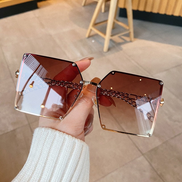 Oversize Gradient Sunglasses For Women | Fab Me Grab Me