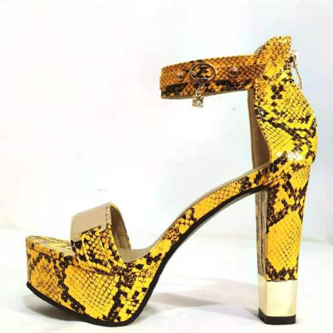 Summer Platform Sandals Thick Heels Sandals  Suede