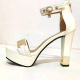 Summer Platform Sandals Thick Heels Sandals  Suede