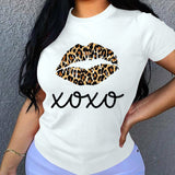 T-shirt fashion tie dye print short sleeve summer wear tees