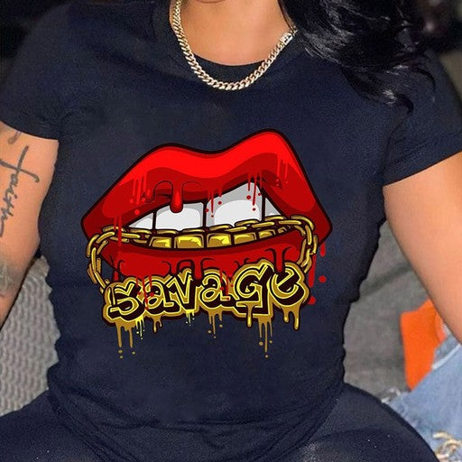 Women Graphic T-shirt Women Short Sleeve Tee