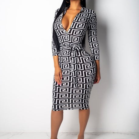 long printed skirt two-piece Dress clothing