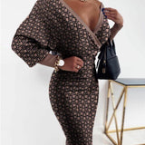 long printed skirt two-piece Dress clothing