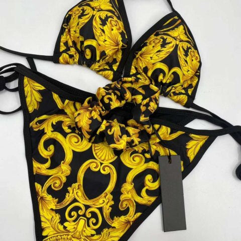 Gold Printed Bikini