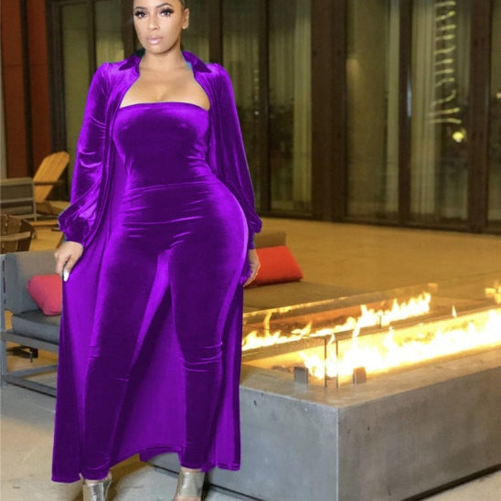Two Piece Turn Down Collar Long Sleeve Cardigan Strapless Romper