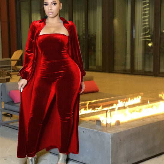 Two Piece Turn Down Collar Long Sleeve Cardigan Strapless Romper