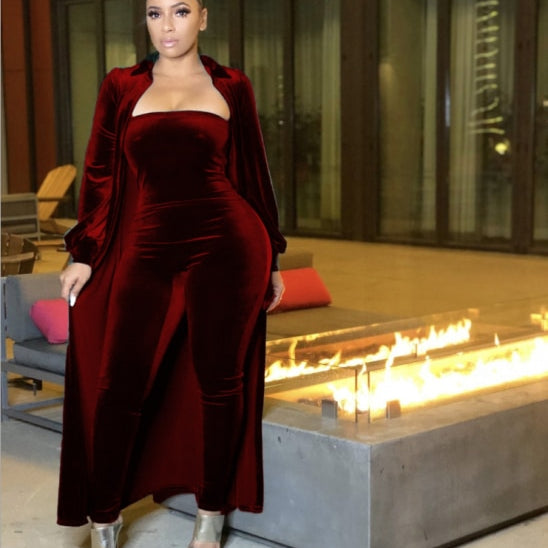 Two Piece Turn Down Collar Long Sleeve Cardigan Strapless Romper