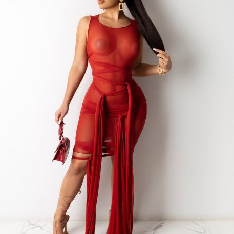 Mesh Bandage Dress
