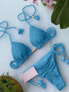 Blue Color  Two Piece Bikinis