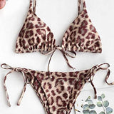 Snake Print Bikin Women Lace Up Thong Swimsuit Girl Bathing Suit Swim